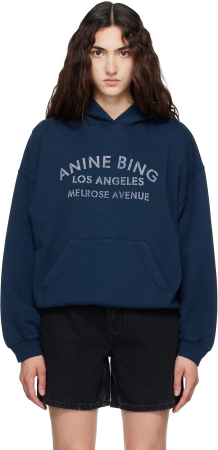 Женское худи ANINE BING Harvey Melrose, темно-синее