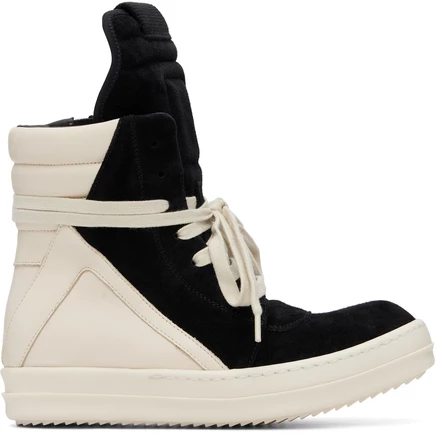 Женские кроссовки Rick Owens Tower Geobasket, черно-молочные