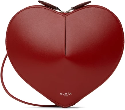 Женская сумка ALAÏA Le Coeur, лаково-красная