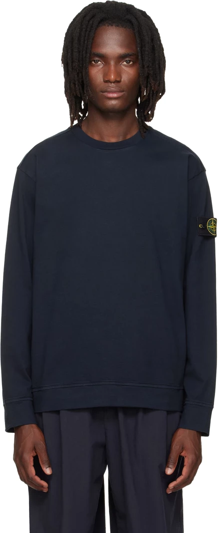 Мужской свитшот Stone Island 6100057, темно-синий