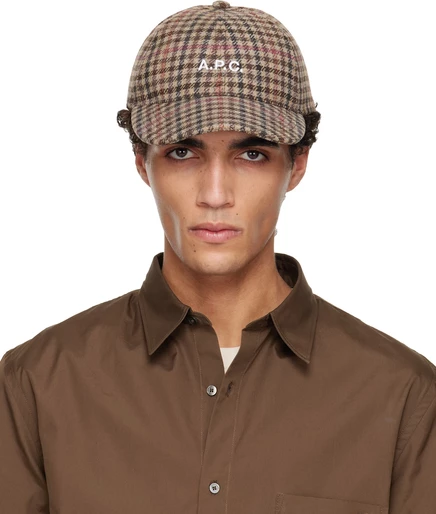Бейсболка A.P.C. бежевого цвета Charlie marron glace
