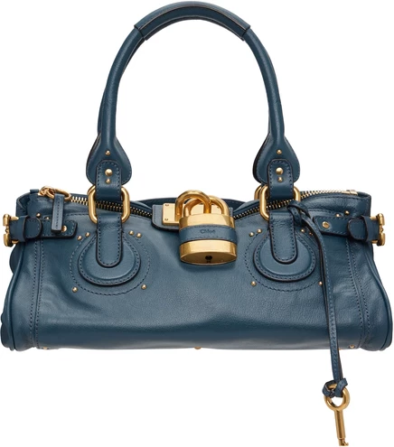 Женская сумка Chlo Blue Paddington Bag, синяя