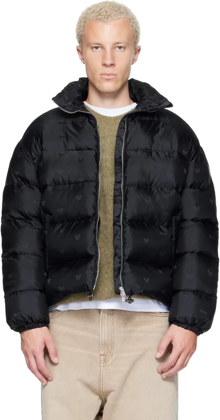 Мужская пуховая куртка Rhude Black Paisley, черная