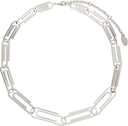 Мужское ожерелье Off-White Paperclip Chain, серебристое