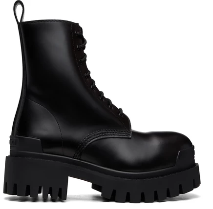 Мужские ботинки Balenciaga Strike Zip, черные