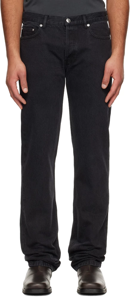 Мужские джинсы A.P.C. New Standard, выстиранный черный