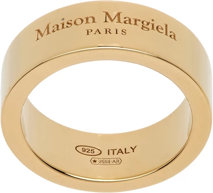 Мужское кольцо Maison Margiela Logo Reference, желтое