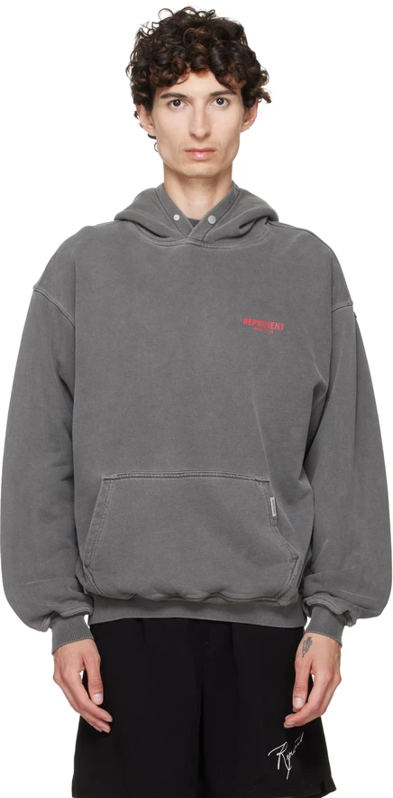 Мужское худи Represent Owners Club, выцветший черный