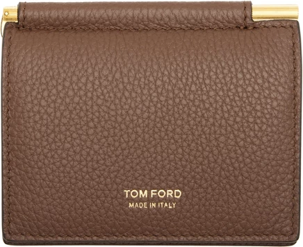 Мужской кардхолдер Tom Ford с зажимом, коричневый