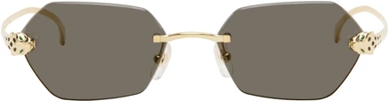 Cartier Gold Exception Sunglasses gold/gold/grey