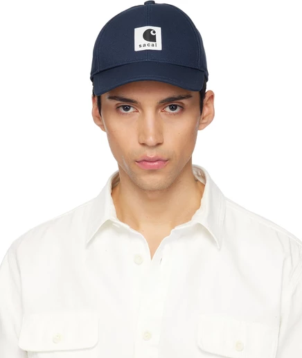 Мужская кепка Sacai Carhartt WIP Duck, синяя