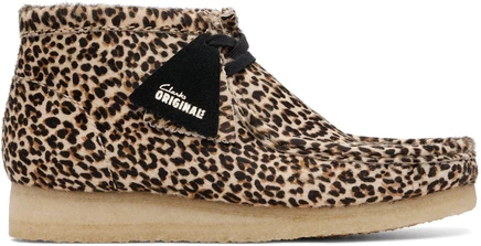 Мужские ботинки Clarks Originals Wallabee, леопардовый принт