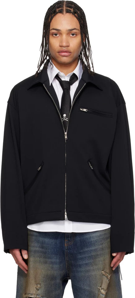 куртка mastermind JAPAN из черного джерси Detroit Jacket черная