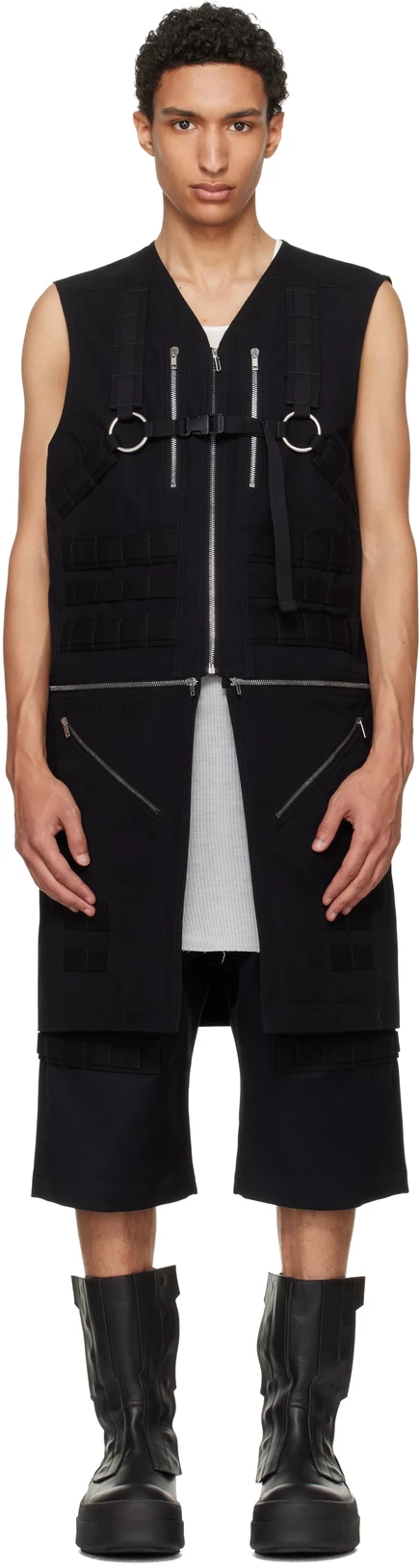 Мужской жилет Rick Owens Temple Blixa, черный