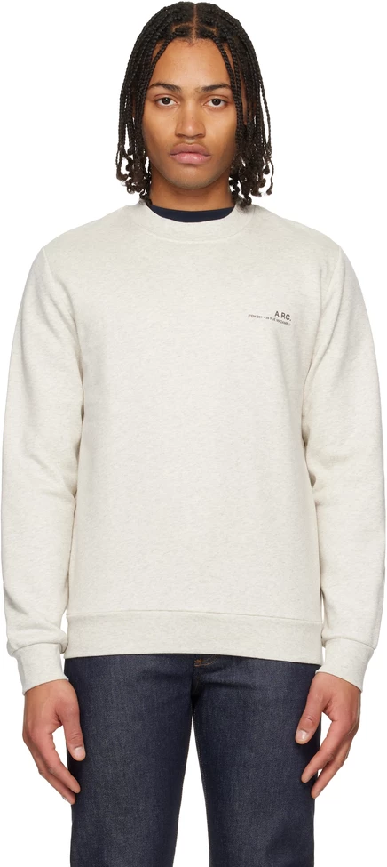 Мужской свитшот A.P.C. «Standard Item», серо-бежевый