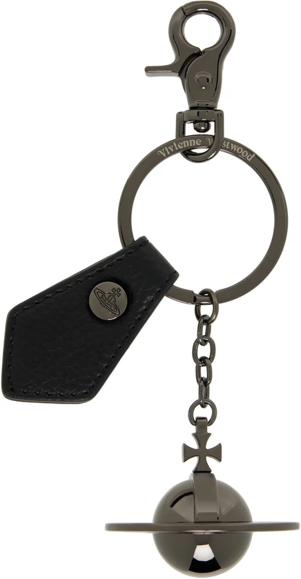 Брелок Vivienne Westwood 3D Orb, черный PU