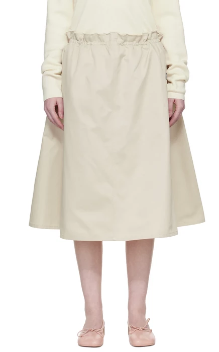 Женская юбка миди MM6 Maison Margiela, бежевая