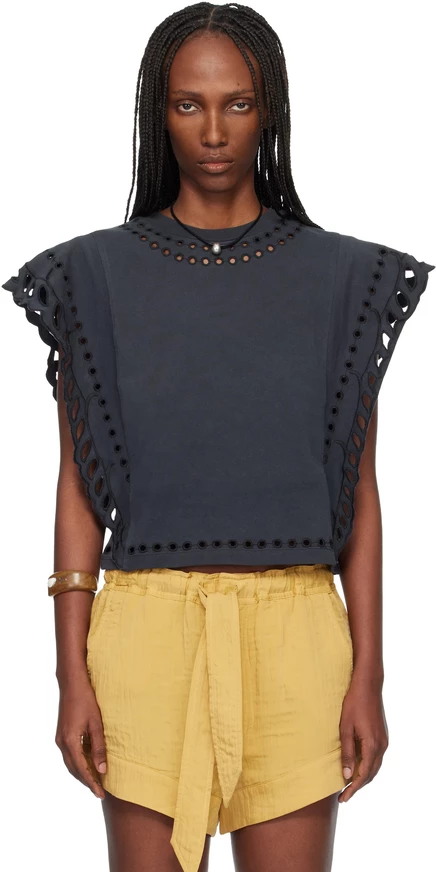 Женская футболка Isabel Marant Etoile Odyle, черная