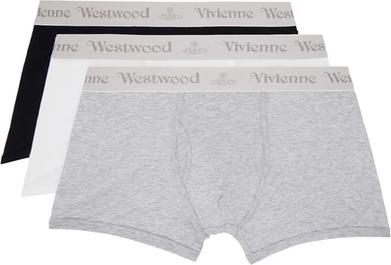 Разноцветные боксеры-резинки Vivienne Westwood из трех комплектов.
