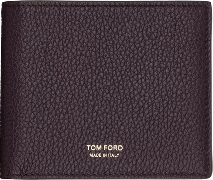 Мужской портмоне Tom Ford Classic из зернистой кожи, бордовый