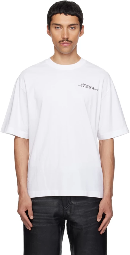 Мужская футболка Off-White Type Machine Arrow Skate, белая