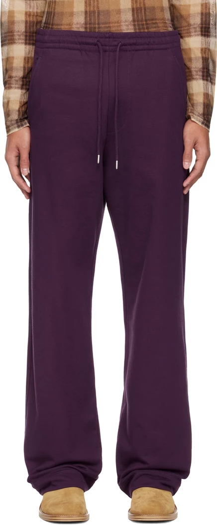 Фиолетовые спортивные брюки на завязках Dries Van Noten auber