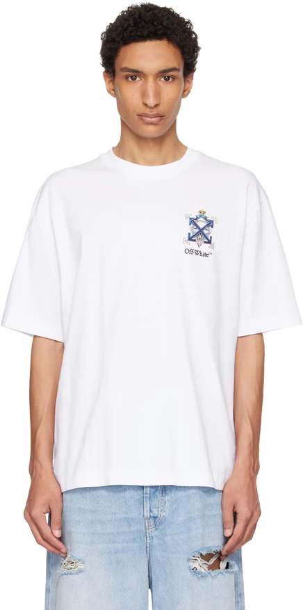 Мужская футболка Off-White Jewel Arrow Skate, белая