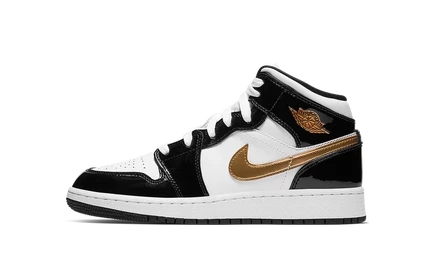 Кеды для мальчиков Jordan Air Jordan 1 Mid SE, черно-золотые