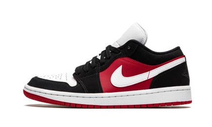 Женские кроссовки Jordan 1 Low, черно-бело-красные