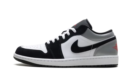 Кроссовки Jordan 1 Low SE, бело-красно-черные