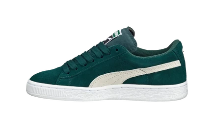 Детские кроссовки Puma Suede GS, зеленые/белые