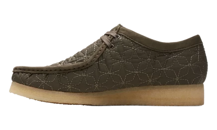 Ботинки Clarks Wallabee комбинированные, оливковые