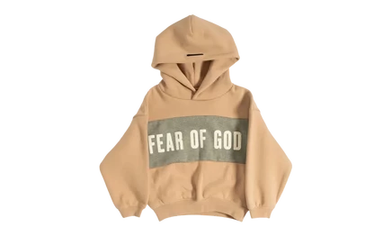 Детское худи Fear Of God Essentials Cropped, рыже-серое