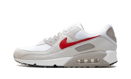 Кроссовки Nike Air Max 90, бело-серо-красные