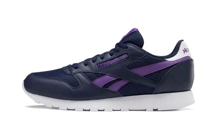 Кроссовки Reebok Classic Leather, темно-синий/фиолетовый