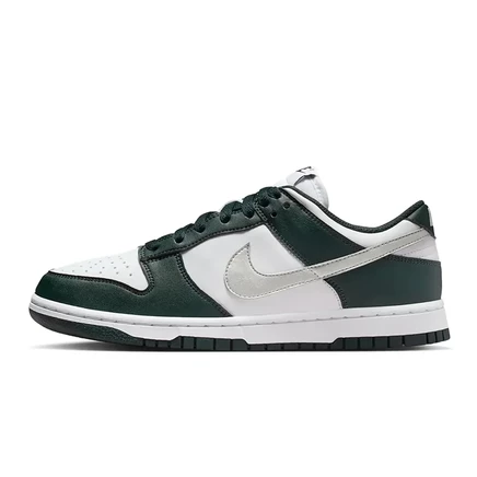 Женские кеды Nike Dunk Low, морско-зеленые и серебристые