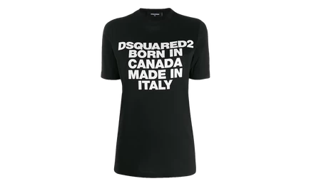 Женская футболка DSquared2 Born In Canada, черная
