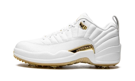 Кроссовки Jordan XII G NRG M22 (Jordan 12 Golf), бело-металлик