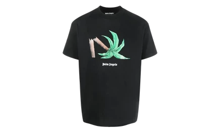 Мужская футболка Palm Angels Broken Palm, черно-зеленая