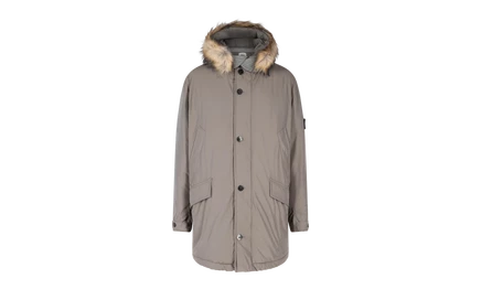 Парка Stone Island Micro Reps пуховая, оливковая