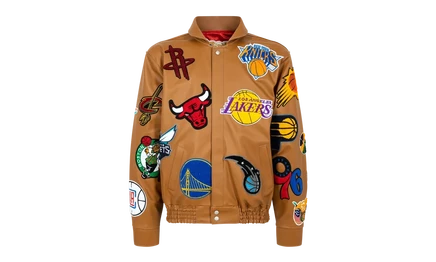 Куртка Jeff Hamilton NBA Collage, верблюжевого цвета