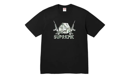 Унисекс футболка Supreme Origami, черная