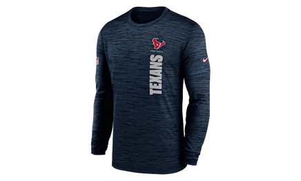 Детская футболка Nike Texans с длинным рукавом, сине-белая