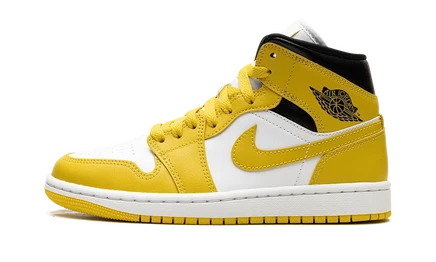 Женские кеды Jordan Air Jordan 1 Mid BQ6472, ярко-желтые