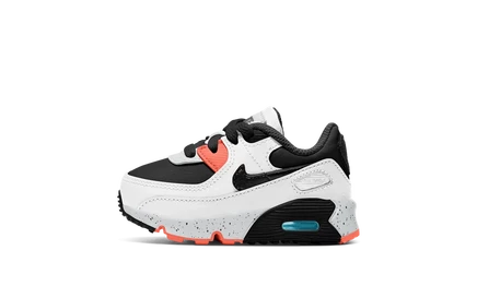 Детские кроссовки Nike Air Max 90 TD, бело-черно-оранжевые
