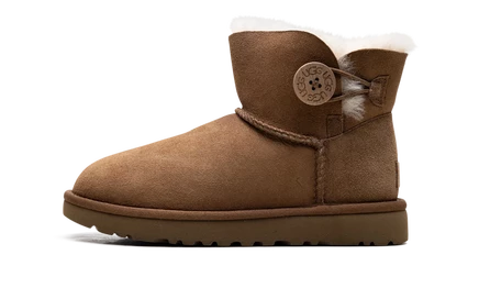 Женские угги Ugg Mini Bailey Button II, каштановые