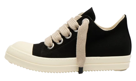 Мужские кеды RICK OWENS DRKSHDW Jumbo Lace, чёрно-молочные