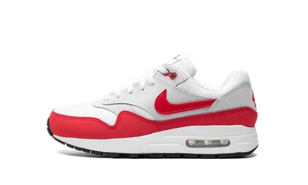 Детские кроссовки nike air max 1 sport red, красно-белые