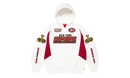 Унисекс худи Supreme Football на молнии FW25, белая
