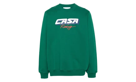 Мужской свитер Casablanca Racing, зелёно-белый